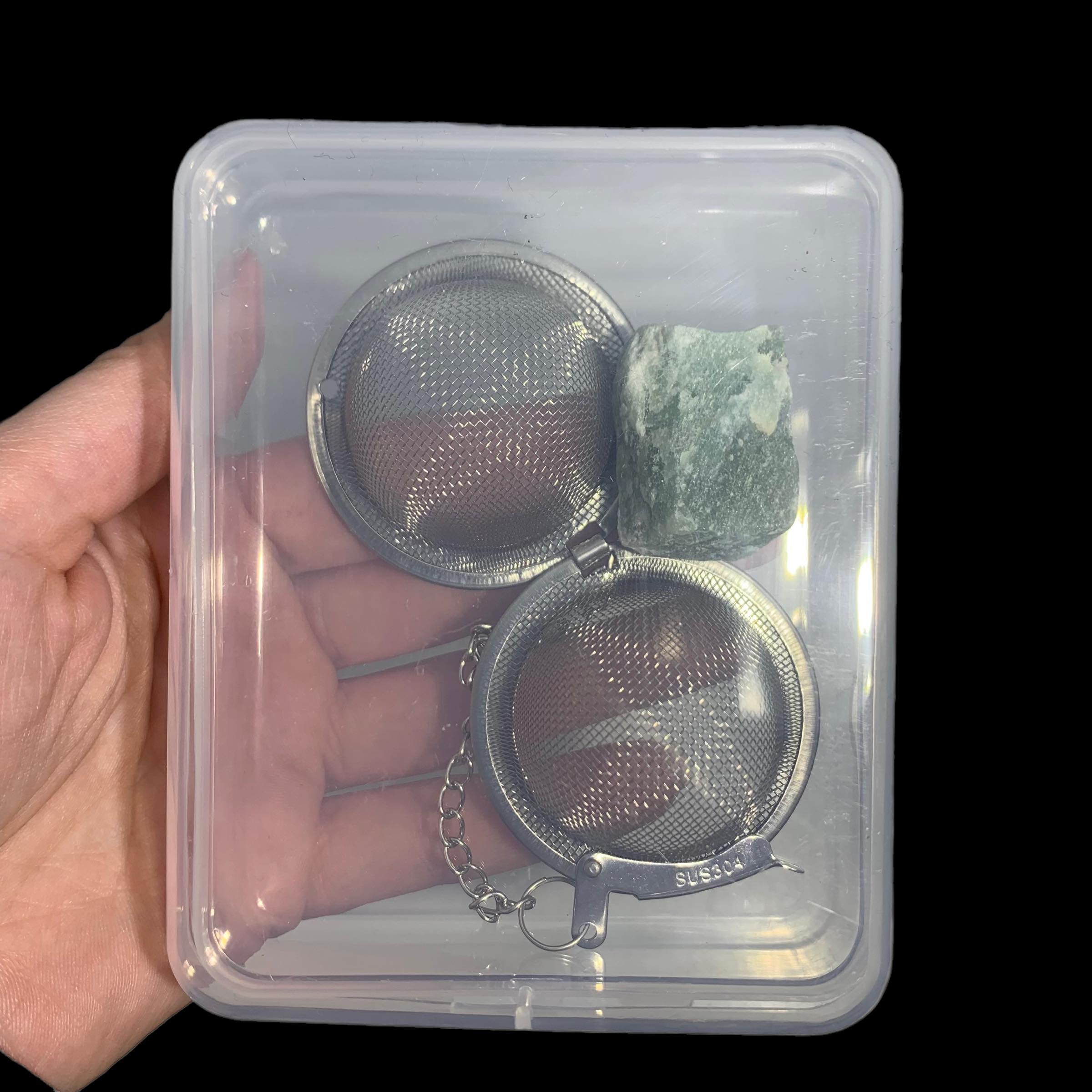 Green Aventurine Tea Strainer Ball