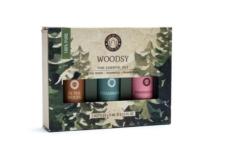 Gift Set Song of India Essential Oil Blend Woods-Cedarwood-Frankincense Woodsy